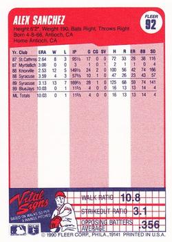 Alex Sanchez  baseball card collectible - Main Image 2