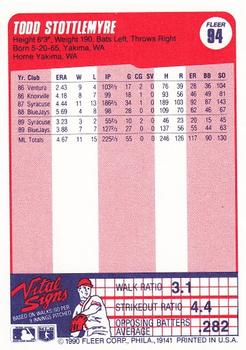 Todd Stottlemyre  baseball card collectible - Main Image 2