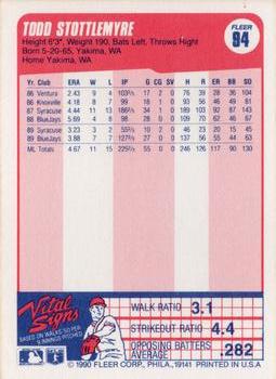 Todd Stottlemyre  baseball card collectible - Main Image 2