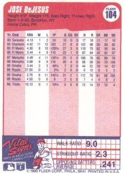 Jose DeJesus  baseball card collectible - Main Image 2