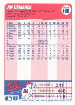 Jim Eisenreich  baseball card collectible - Main Image 2