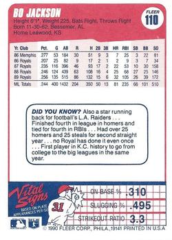 Bo Jackson  baseball card collectible - Main Image 2