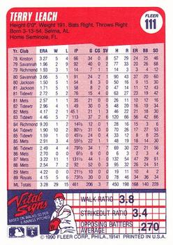 Terry Leach  baseball card collectible - Main Image 2