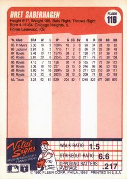 Bret Saberhagen  baseball card collectible - Main Image 2