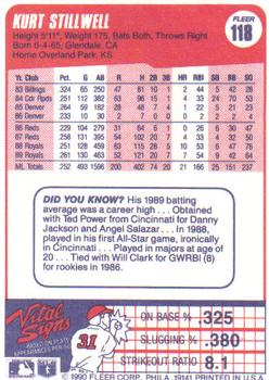 Kurt Stillwell  baseball card collectible - Main Image 2