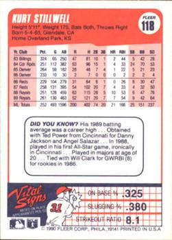 Kurt Stillwell  baseball card collectible - Main Image 2