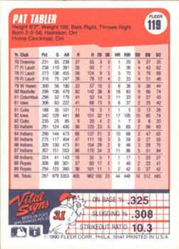 Pat Tabler  baseball card collectible - Main Image 2