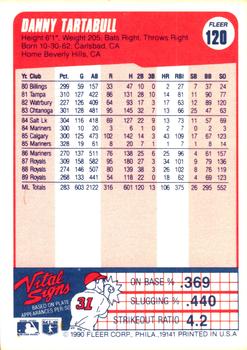 Danny Tartabull  baseball card collectible - Main Image 2