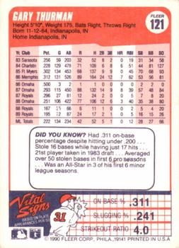 Gary Thurman  baseball card collectible - Main Image 2