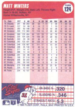 Matt Winters  baseball card collectible - Main Image 2