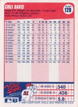 Chili Davis  baseball card collectible - Main Image 2