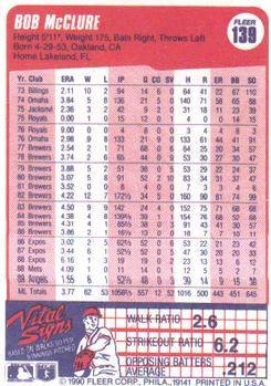 Bob McClure  baseball card collectible - Main Image 2