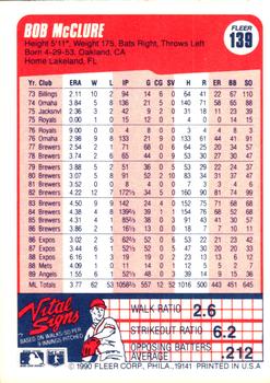 Bob McClure  baseball card collectible - Main Image 2
