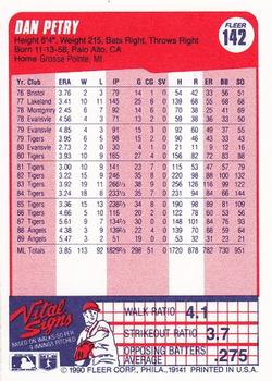 Dan Petry  baseball card collectible - Main Image 2