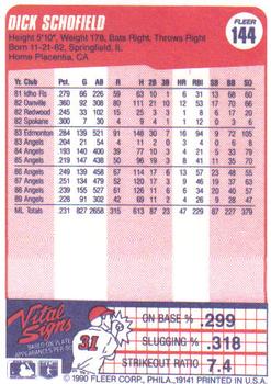 Dick Schofield  baseball card collectible - Main Image 2