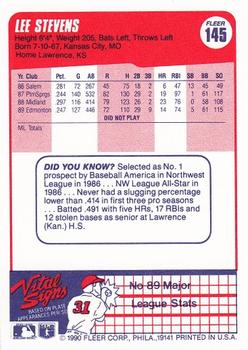 Lee Stevens  baseball card collectible - Main Image 2