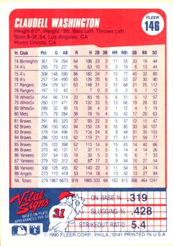 Claudell Washington  baseball card collectible - Main Image 2