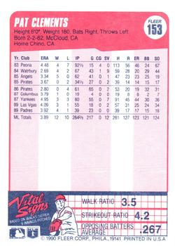 Pat Clements  baseball card collectible - Main Image 2