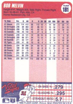 Bob Melvin  baseball card collectible - Main Image 2