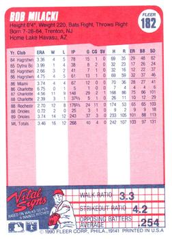 Bob Milacki  baseball card collectible - Main Image 2