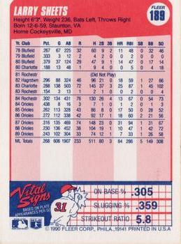 Larry Sheets  baseball card collectible - Main Image 2