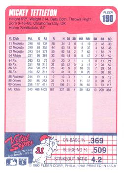 Mickey Tettleton  baseball card collectible - Main Image 2