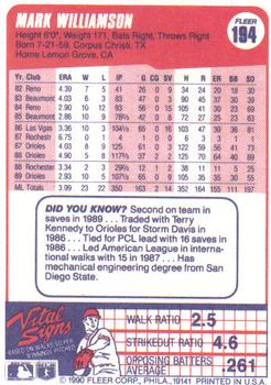 Mark Williamson  baseball card collectible - Main Image 2