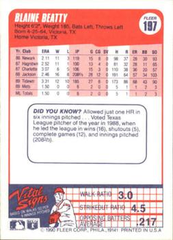 Blaine Beatty  baseball card collectible - Main Image 2