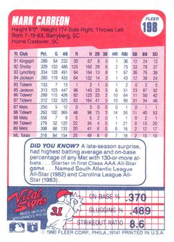 Mark Carreon  baseball card collectible - Main Image 2