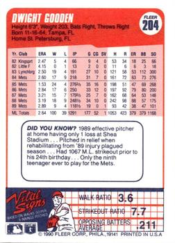 Dwight Gooden  baseball card collectible - Main Image 2