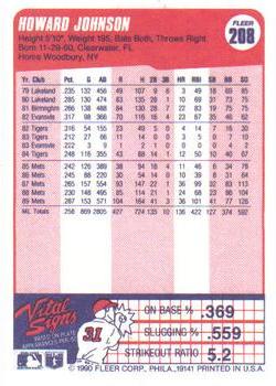 Howard Johnson  baseball card collectible - Main Image 2