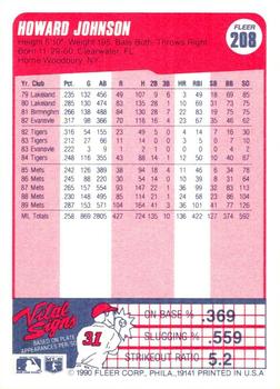 Howard Johnson  baseball card collectible - Main Image 2