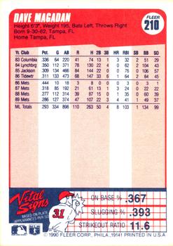 Dave Magadan  baseball card collectible - Main Image 2