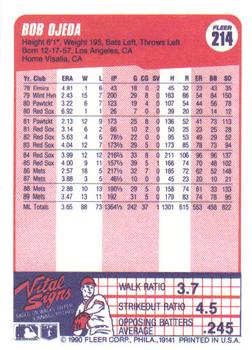 Bob Ojeda  baseball card collectible - Main Image 2