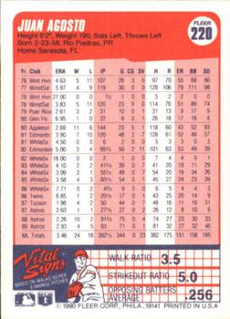 Juan Agosto  baseball card collectible - Main Image 2