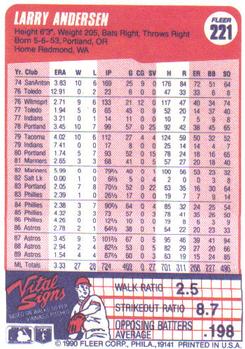 Larry Andersen  baseball card collectible - Main Image 2