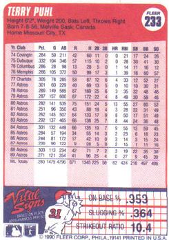 Terry Puhl  baseball card collectible - Main Image 2