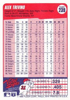 Alex Trevino  baseball card collectible - Main Image 2