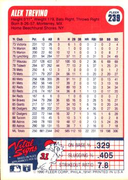 Alex Trevino  baseball card collectible - Main Image 2