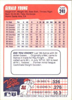 Gerald Young  baseball card collectible - Main Image 2