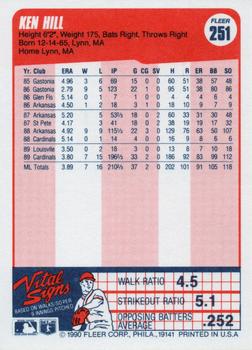 Ken Hill  baseball card collectible - Main Image 2