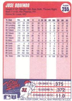 Jose Oquendo  baseball card collectible - Main Image 2