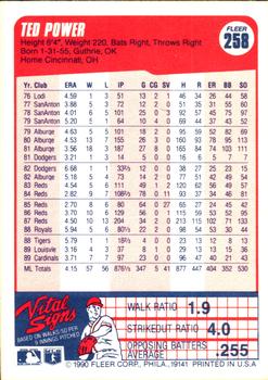 Ted Power  baseball card collectible - Main Image 2