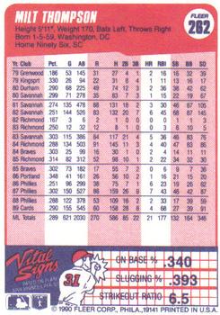 Milt Thompson  baseball card collectible - Main Image 2