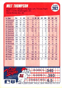 Milt Thompson  baseball card collectible - Main Image 2