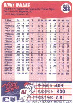 Denny Walling  baseball card collectible - Main Image 2