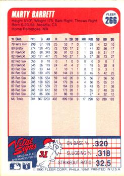 Marty Barrett  baseball card collectible - Main Image 2