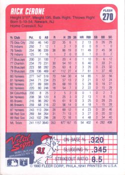 Rick Cerone  baseball card collectible - Main Image 2