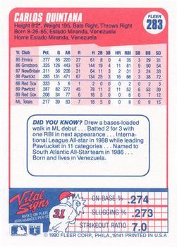 Carlos Quintana  baseball card collectible - Main Image 2