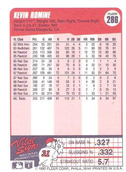 Kevin Romine  baseball card collectible - Main Image 2